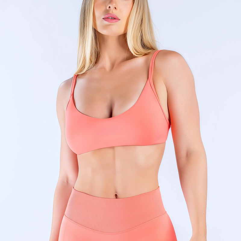 Sports Bra High Impact - HISTELLO Impact Scoop Neck Bra Wanita