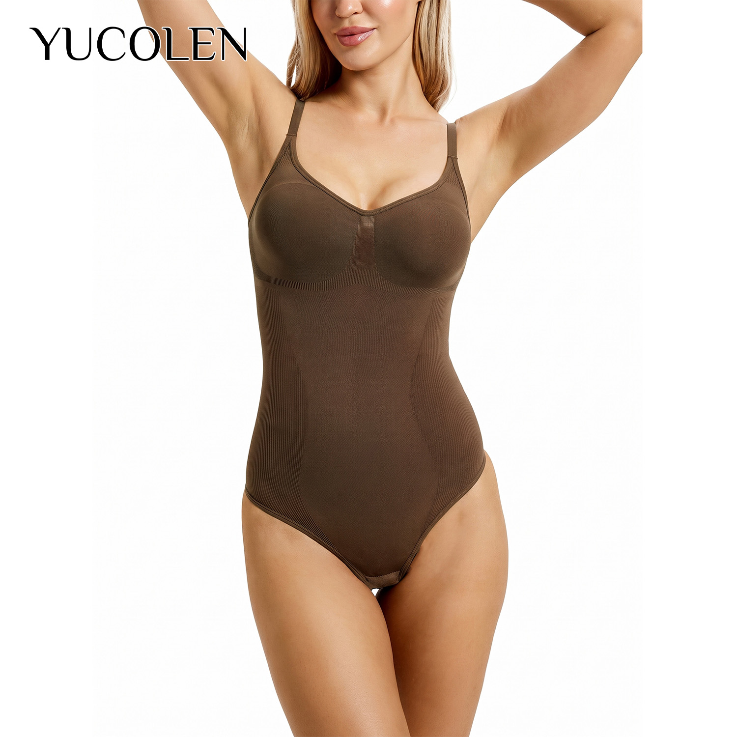 Shapewear Bodysuit Firm - YUCOLEN Bodysuit Wanita Model U-Neck Thong