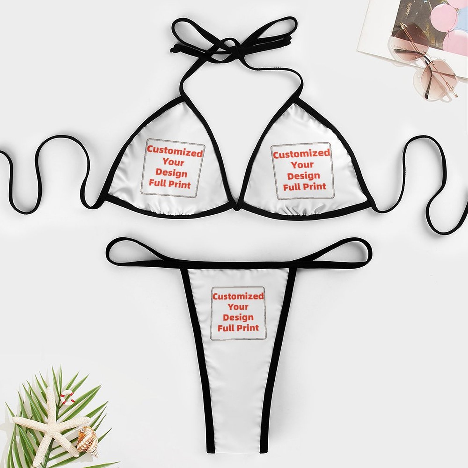 Set Bikini Thong Segitiga Bras - Thong Bikini Women ulasan dan harga